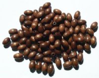 100 9x6mm Dark Brown Oval Wood Beads 